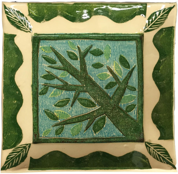 Colorful Reduction Clay Prints