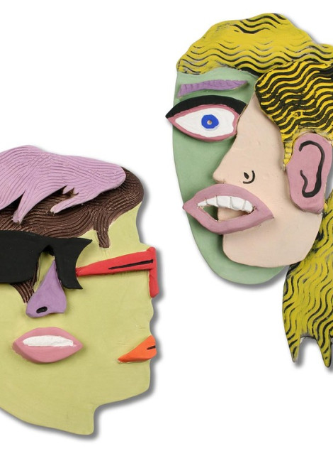 Cubist Clay Portrait