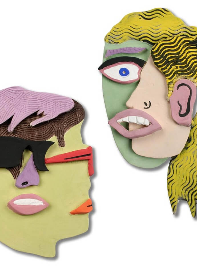 Cubist Clay Portrait