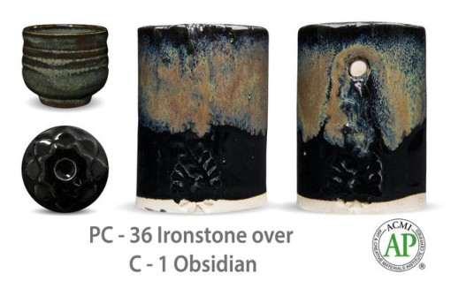 PC36 Ironstone over C1 Obsidian AMACO Brent