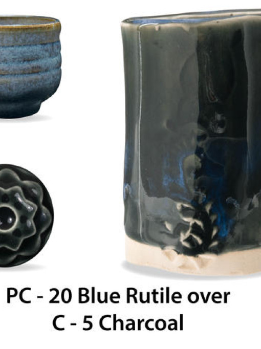 PC-20 Blue Rutile over C-5 Charcoal