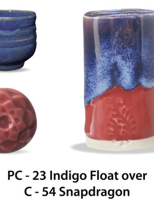 Layering Indigo Float PC-23 Indigo Float over C-54 Snapdragon | AMACO Brent