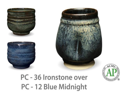 PC36 Ironstone over PC12 Blue Midnight AMACO Brent