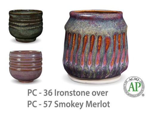 PC36 Ironstone over PC57 Smokey Merlot AMACO Brent