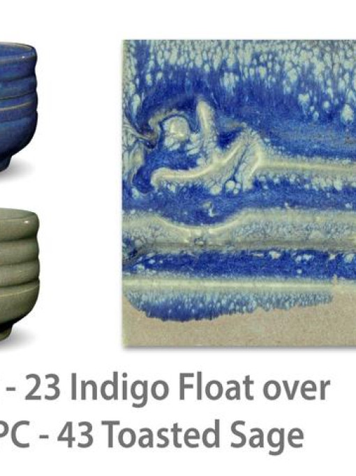 Umber Float Layering Chart PC-23 Indigo Float over PC-43 Toasted Sage | AMACO Brent