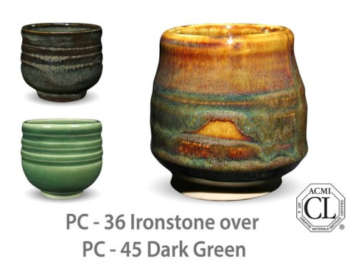 PC36 Ironstone over PC45 Dark Green AMACO Brent