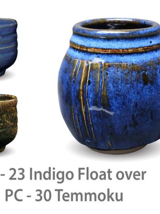 Umber Float Layering Chart PC-23 Indigo Float over PC-30 Temmoku | AMACO Brent