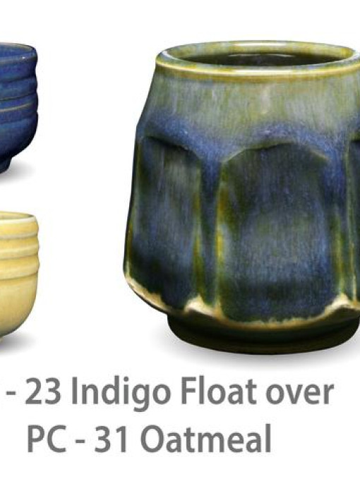 PC-23 Indigo Float over PC-31 Oatmeal | AMACO Brent