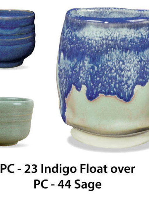 Layering Indigo Float PC-23 Indigo Float over PC-44 Sage | AMACO Brent