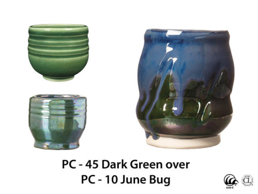 PC45 Dark Green over PC10 June Bug AMACO Brent