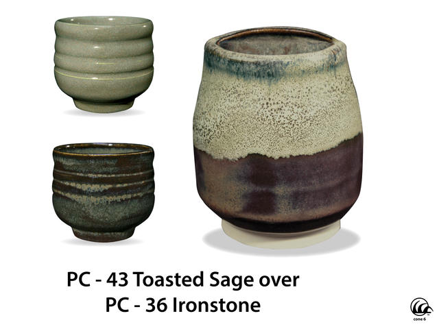 PC-43 Toasted Sage Over PC-36 Ironstone | AMACO Brent