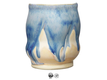 Umber Float Layering Chart PC-24 Sapphire Float over PCF-54 Flux Blossom | AMACO Brent