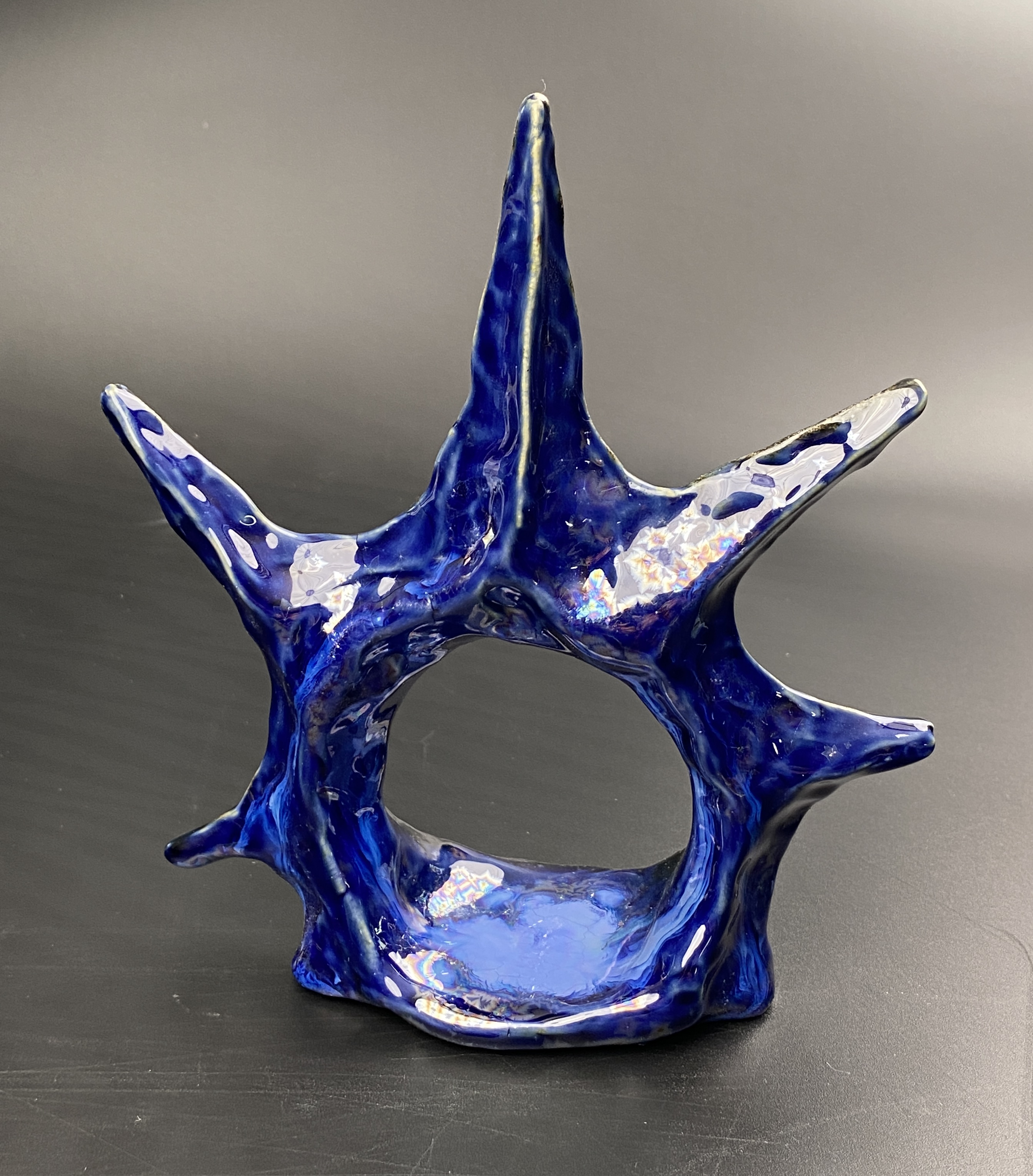 Blue Starlight on A-Mix White Stoneware, cone 6